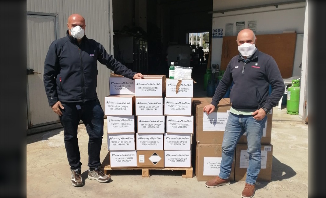 La Maddalena: mascherine e disinfettanti donati dal Centro Velico Caprera