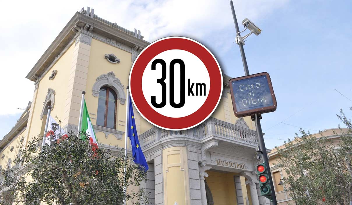 Olbia città a 30 km/h: coinvolte strade principali