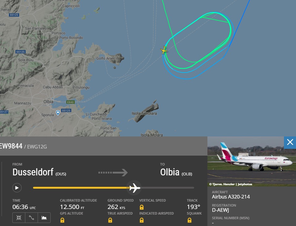 Olbia, aereo da Dusseldorf  trova Aeroporto chiuso: dietrofront su Tavolara