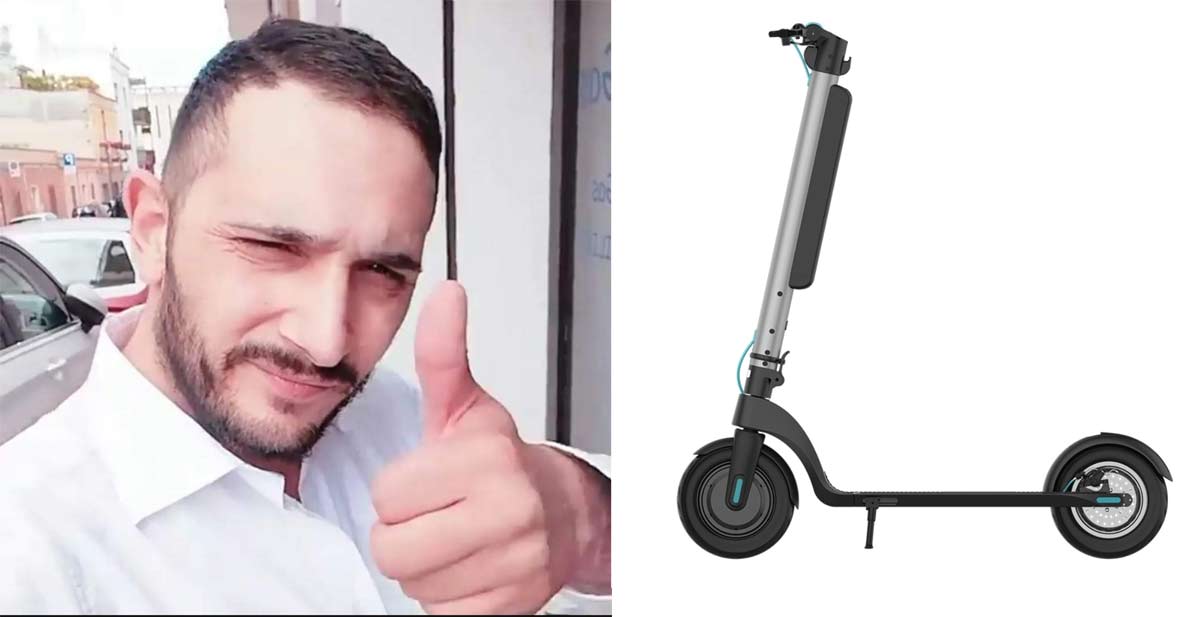 Olbia punta su mobilità green: ecco Emanuele Molinas e i suoi scooter/monopattini elettrici