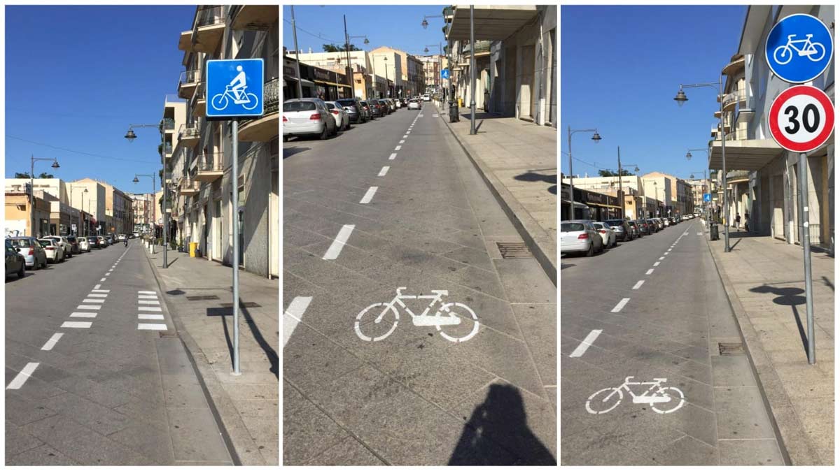 Olbia, pista ciclabile centro storico è