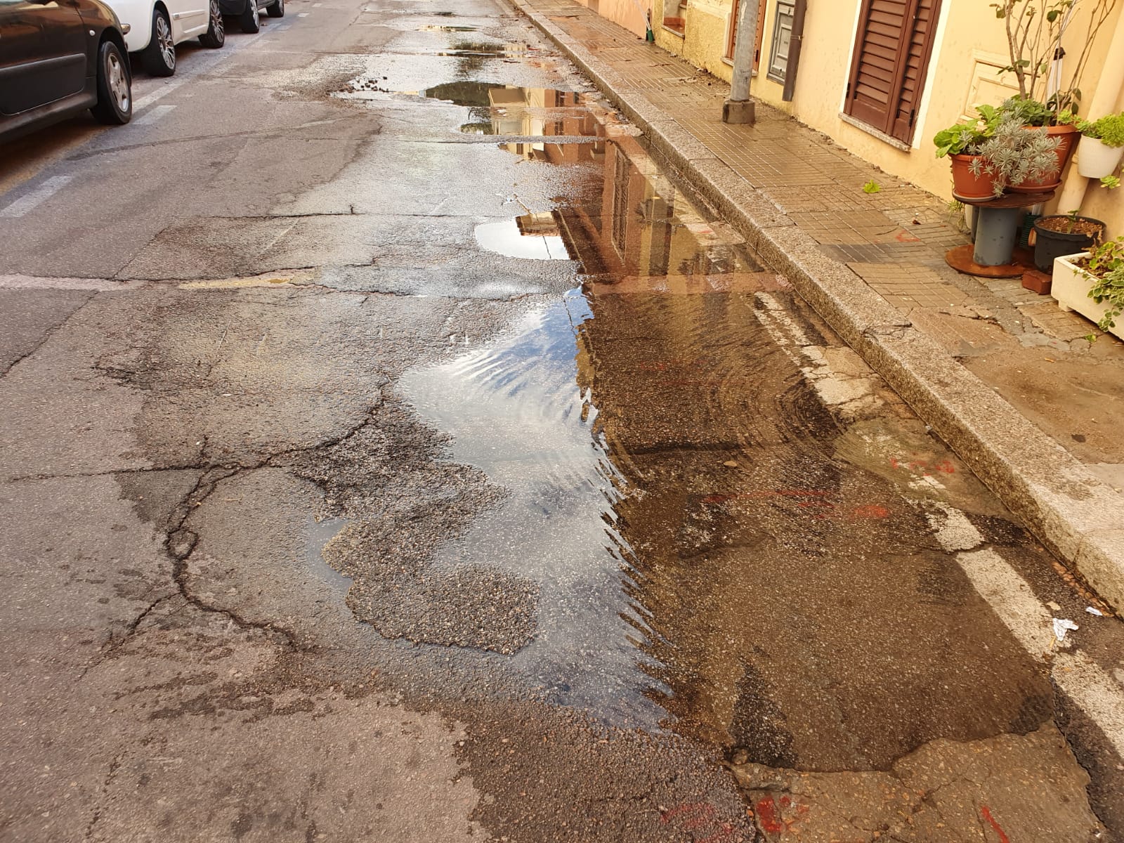 Olbia: importante perdita in via Del Piave