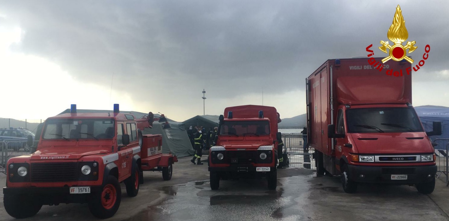 Olbia, Alan Kurdi: VVF prestano assistenza logistica