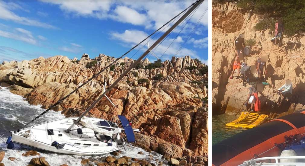 Caprera, barca incagliata su scogli: 5 velisti salvati e sottoposti a tampone