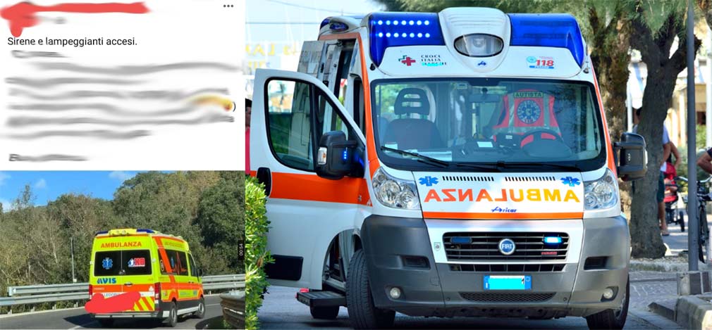 Ambulanza seguita da 