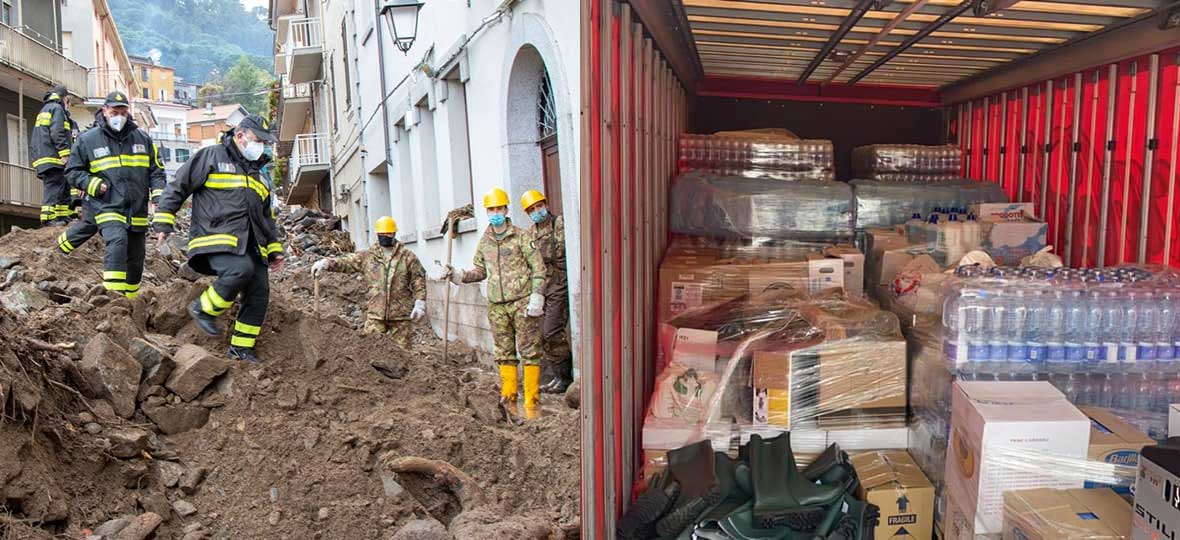 Olbia con Bitti: in poche ore riempito un camion di aiuti