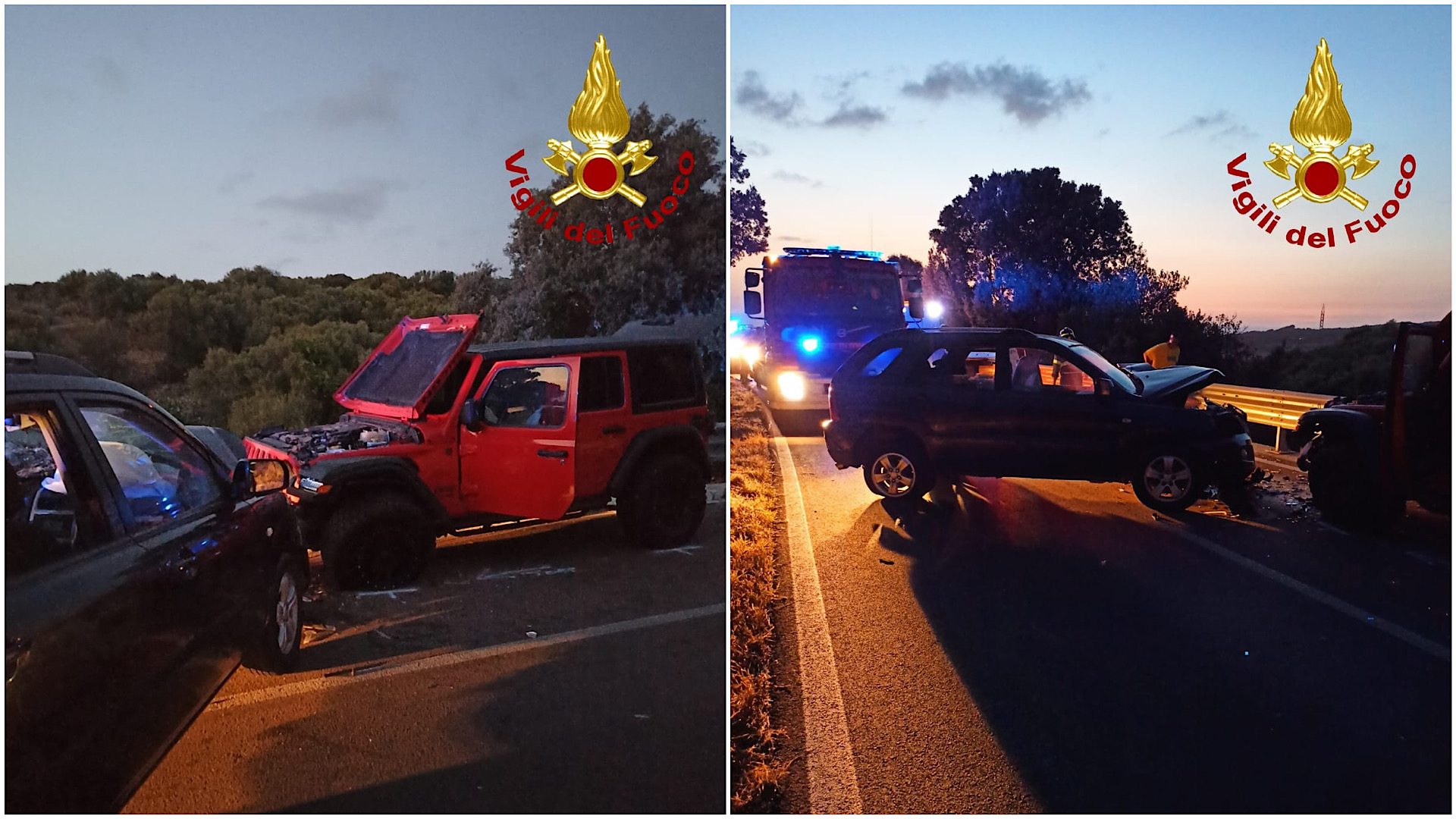 Badesi, scontro frontale tra auto: un ferito