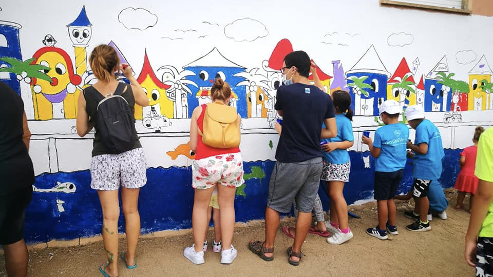 Olbia, laboratorio di murales con SiamoQ: 