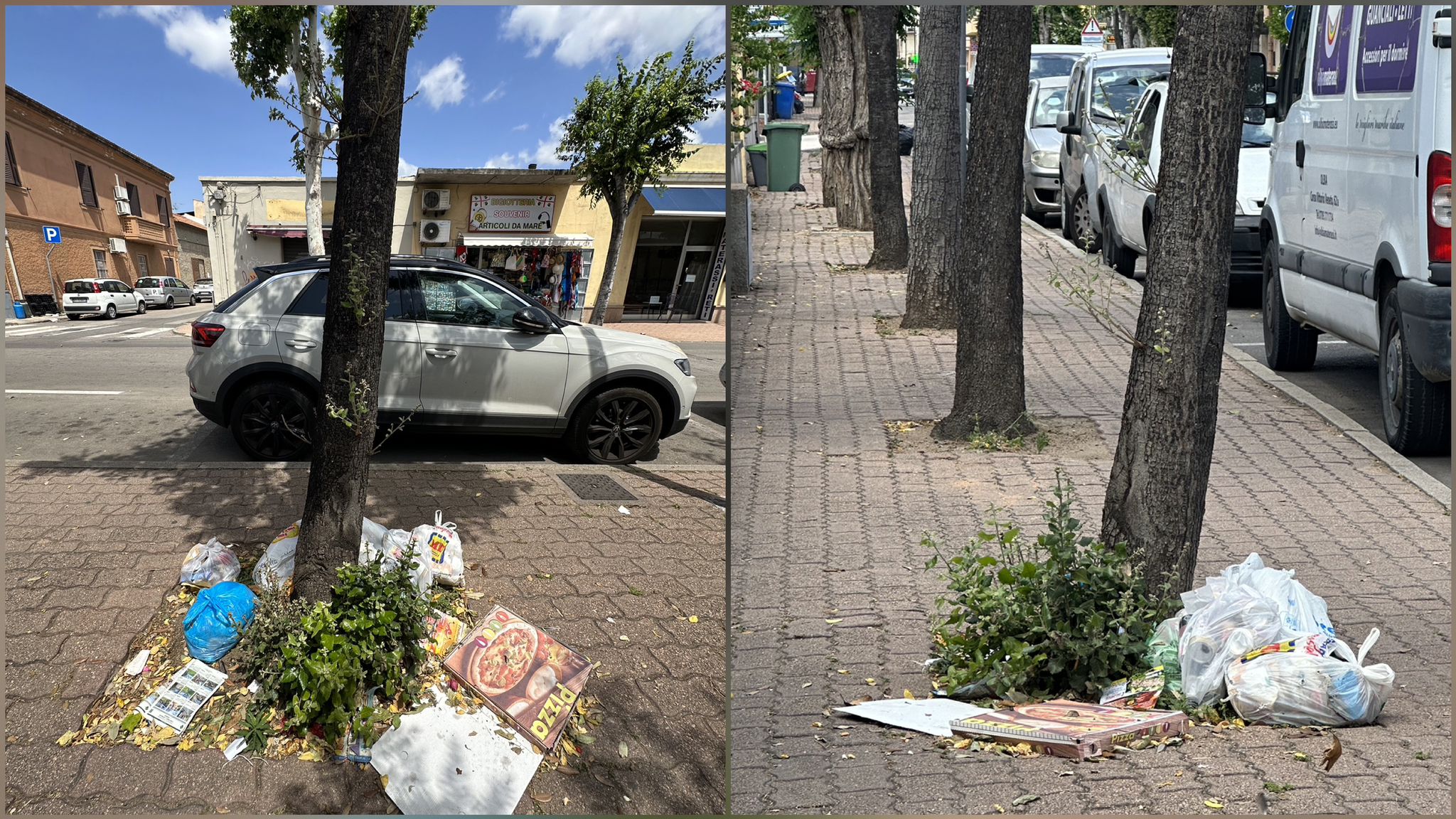 Olbia, Corso Vittorio Veneto tra sporcizia e cattivo odore