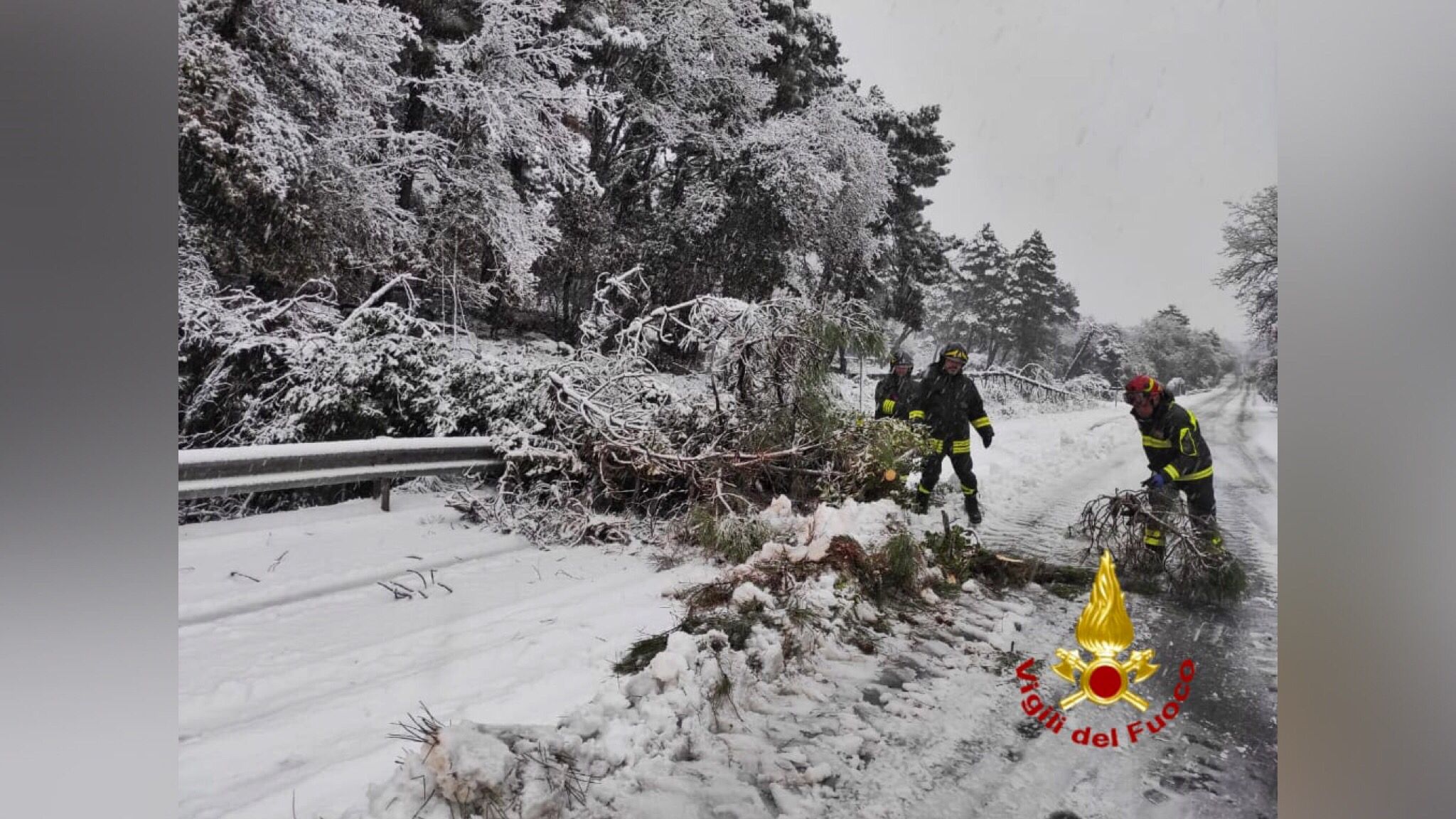 Neve in Sardegna: 70 gli interventi dei Vigili del fuoco