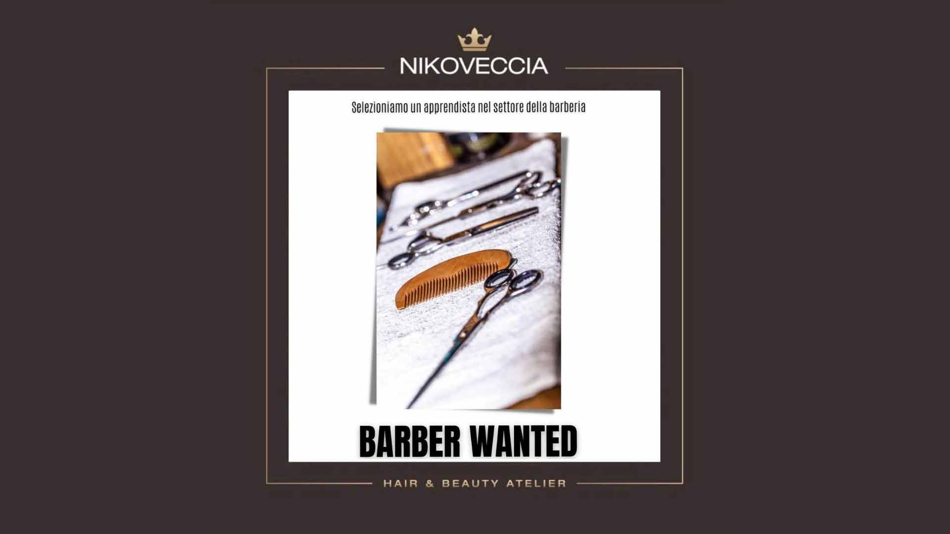 Olbia, lavoro: Niko Veccia Atelier cerca un apprendista barber