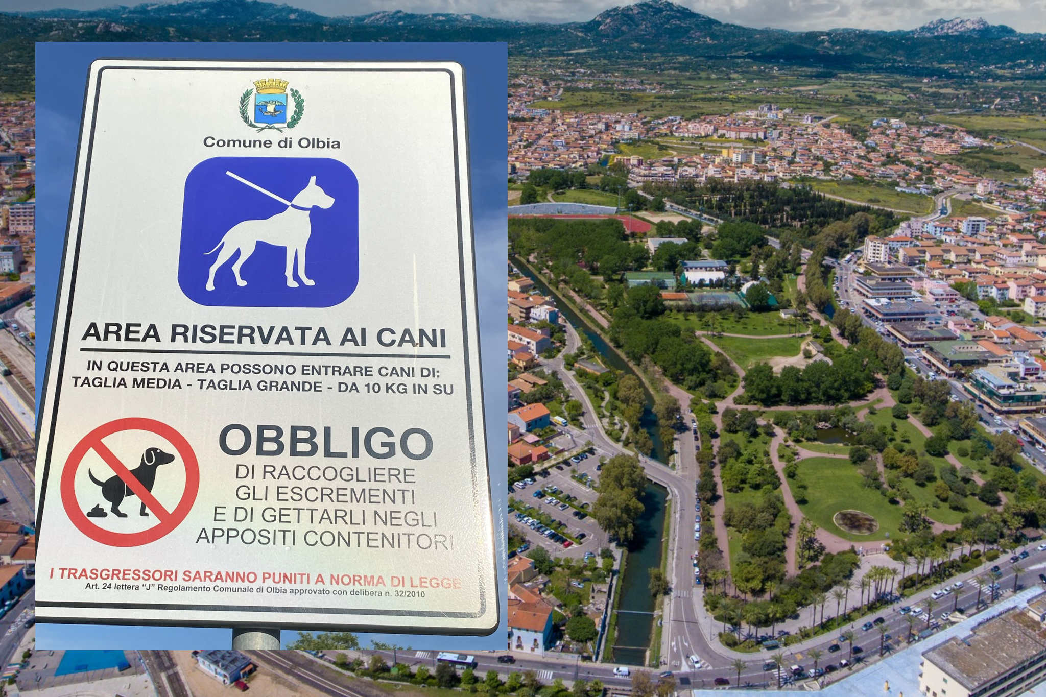 Olbia: area cani divisa per peso, ma il regolamento citato non ne parla