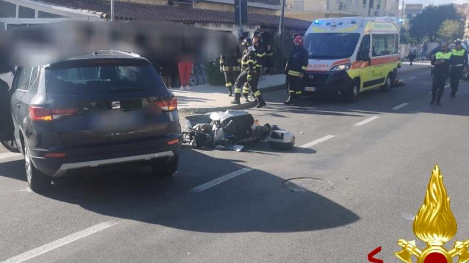 Arzachena, scontro auto-moto: un ferito all'ospedale di Olbia