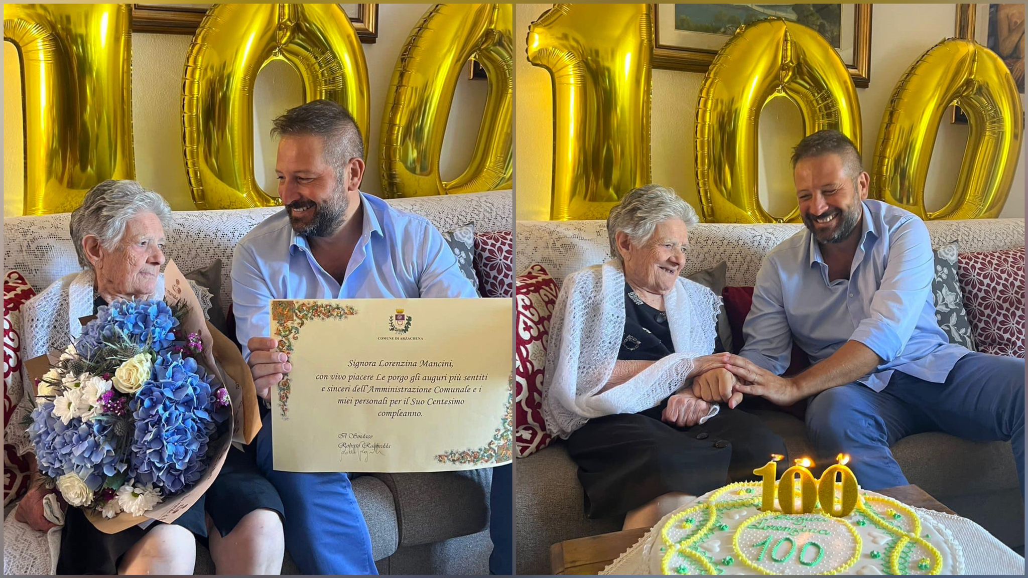 Arzachena: Lorenzina Mancini compie 100 anni