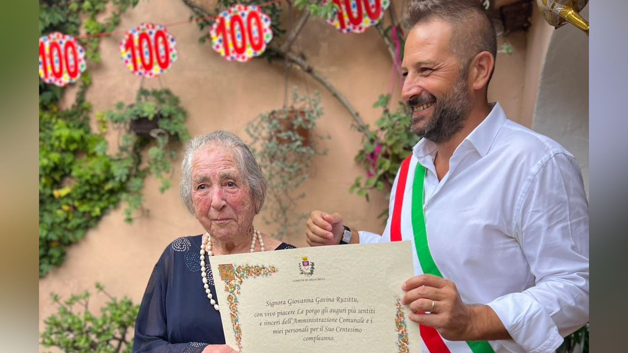 Arzachena in festa per i 100 anni di Giovanna Gavina Ruzittu 