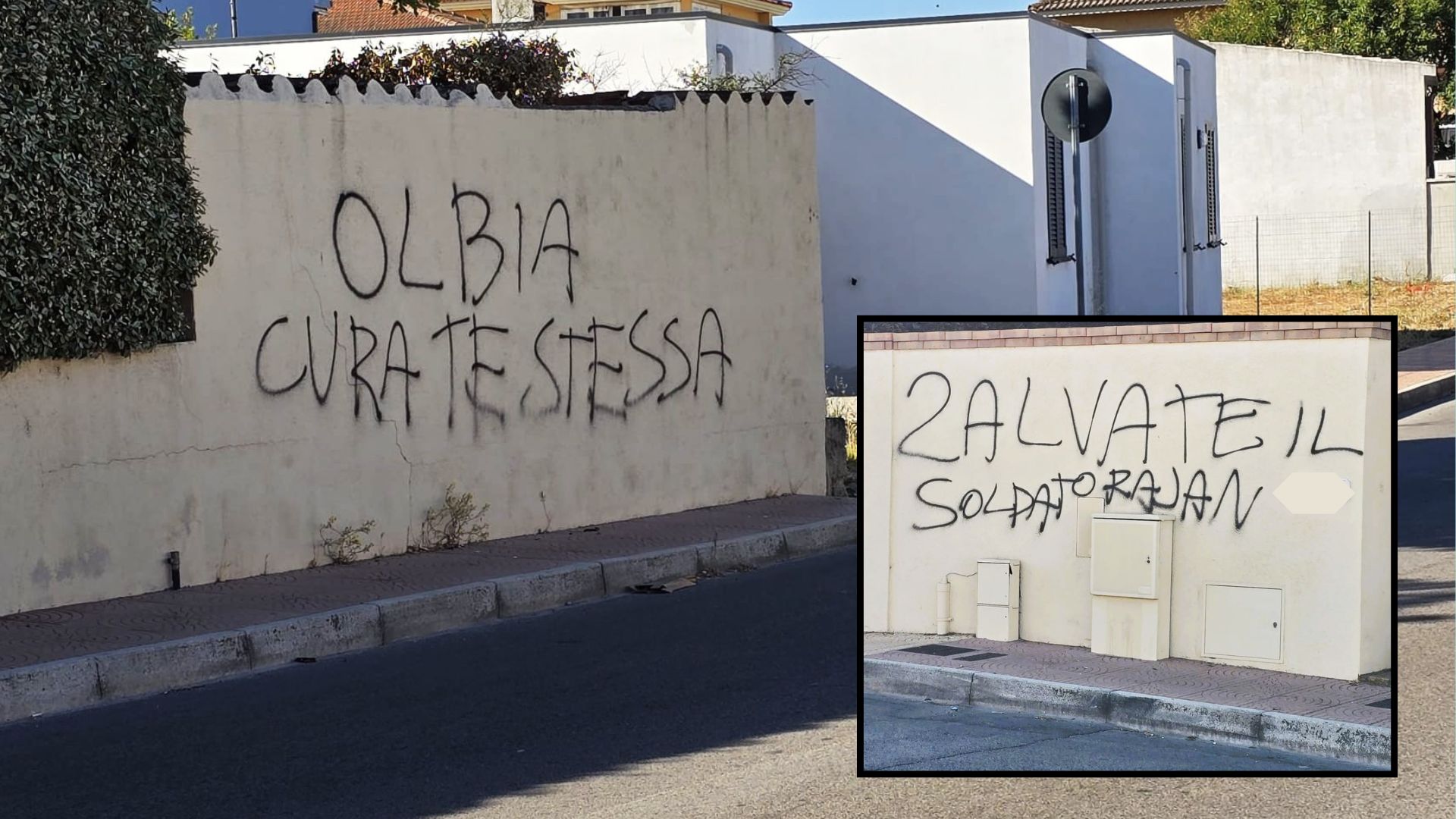 Olbia, ancora vandali in azione: un muro privato imbrattato con nuove scritte