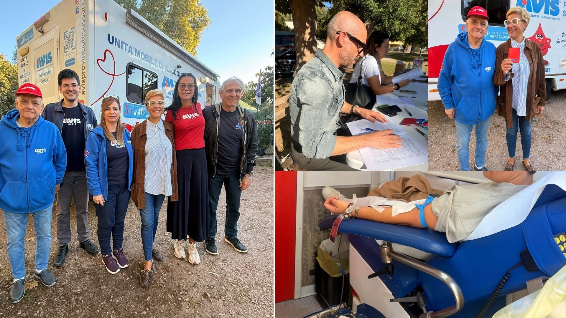 Olbia, solidarietà da record al Tennis Club Terranova: oltre 20 sacche di sangue raccolte