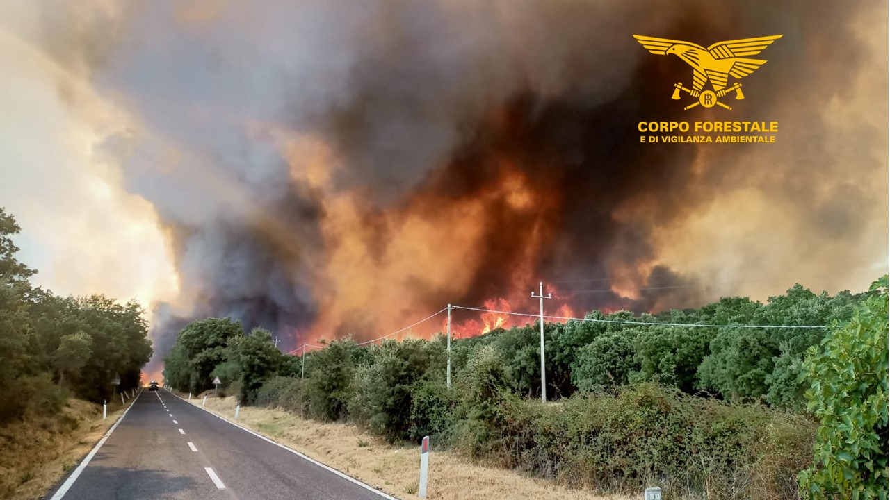 La Gallura brucia: spento rogo a Monti, ancora in corso a Calangianus