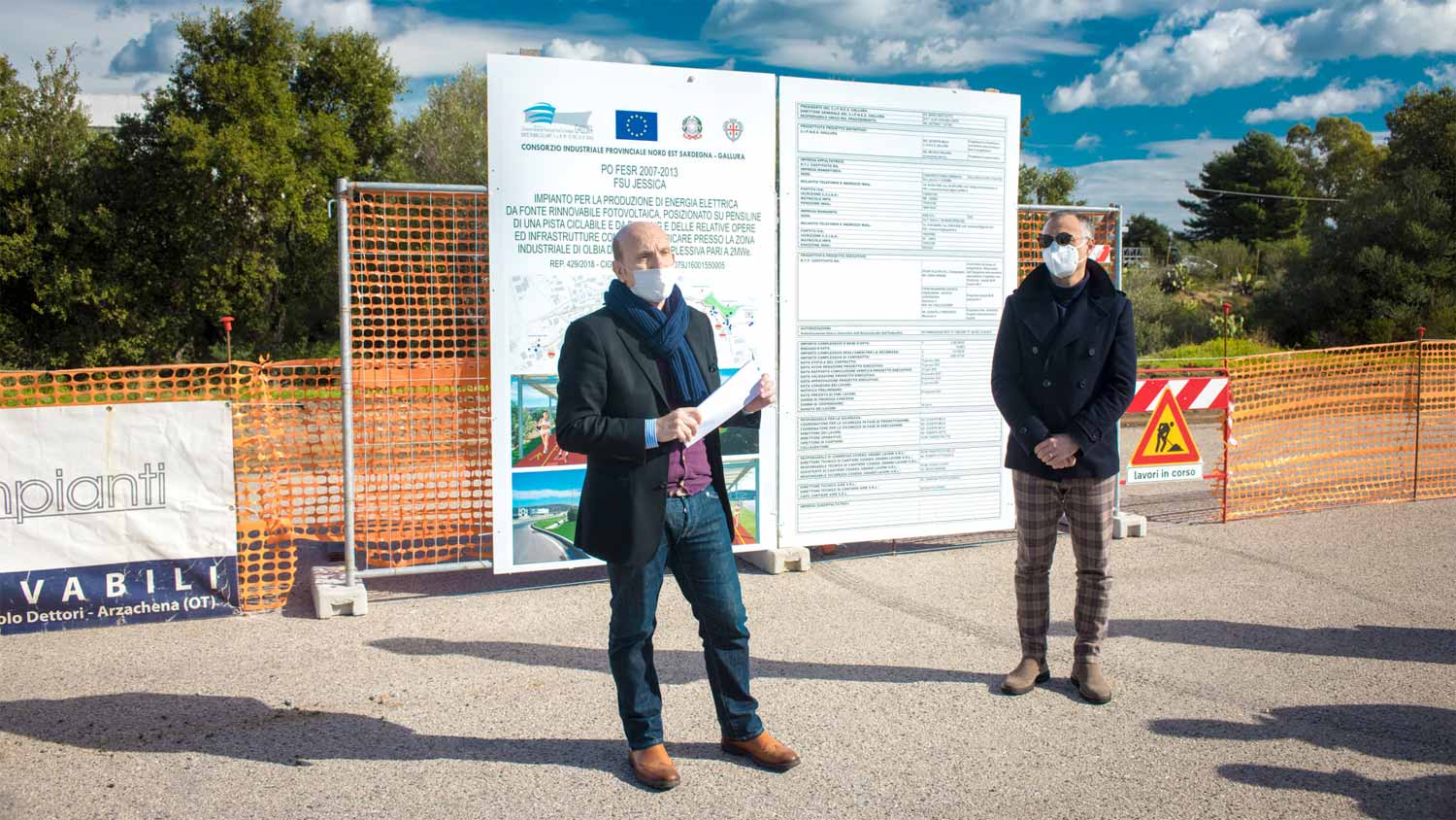 Olbia, pista ciclabile fotovoltaica: ancora limitazioni al traffico