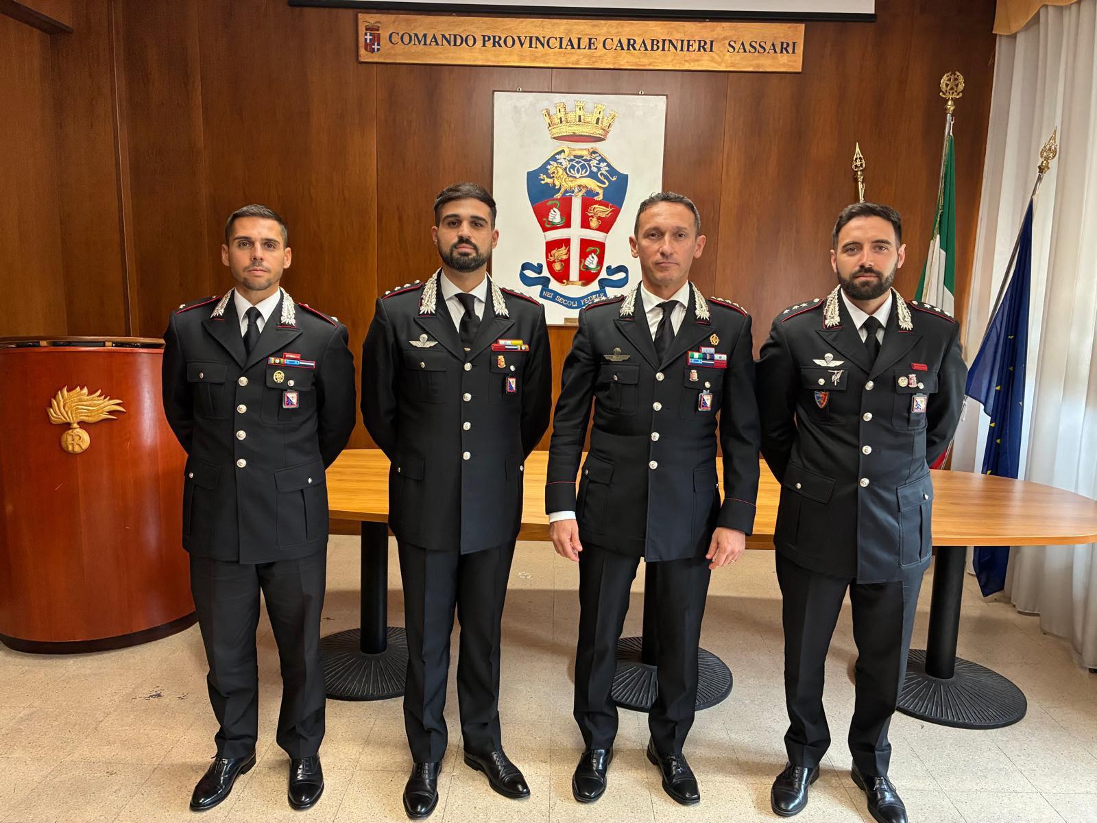 Carabinieri, cambio della guardia nel nord Sardegna: nuovi comandanti a Olbia, Tempio e Alghero