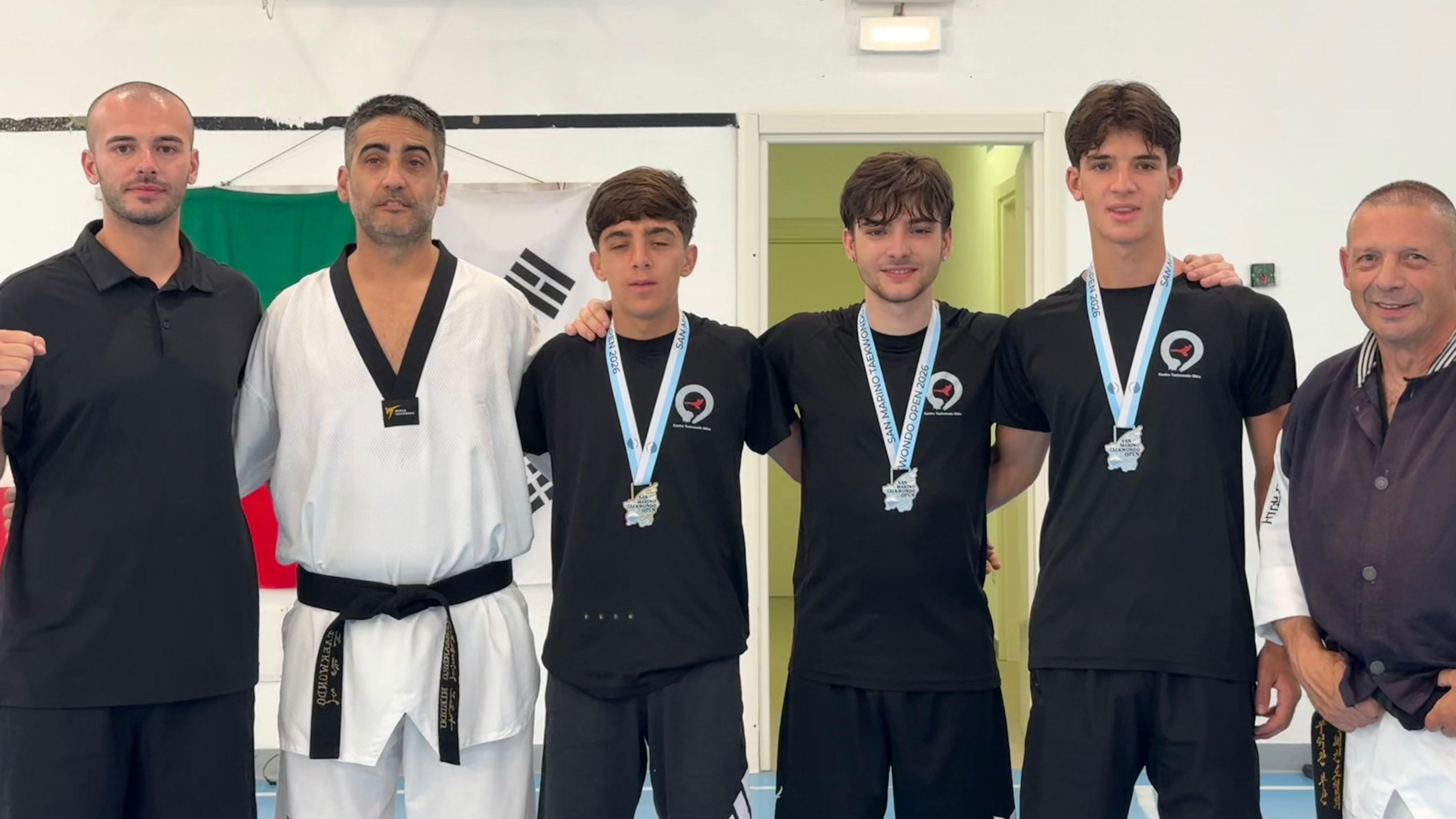 Il Centro Taekwondo Olbia chiude la stagione con tre medaglie al San Marino Open
