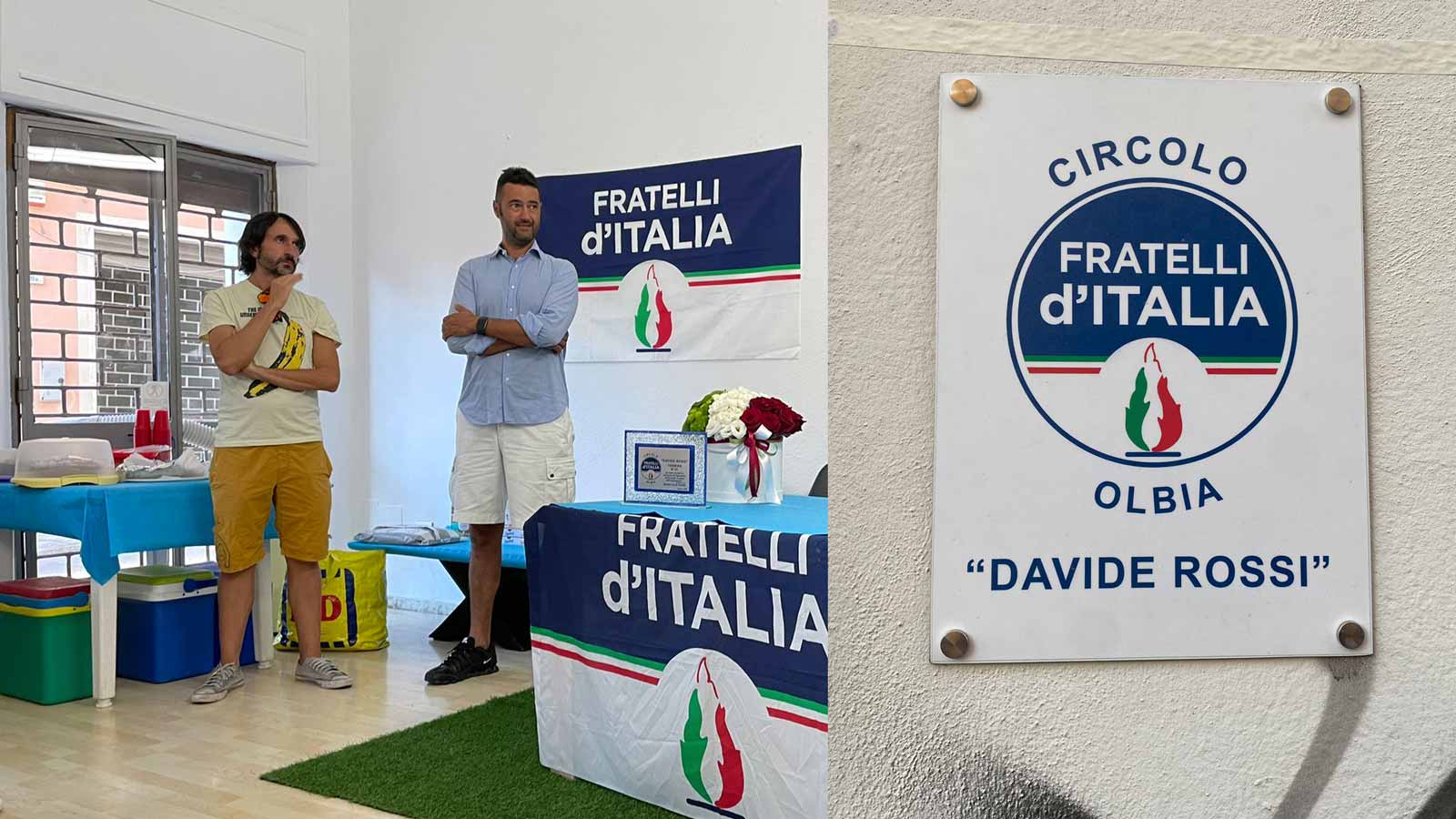 Olbia: Fratelli d'Italia dedica il circolo a Davide Rossi