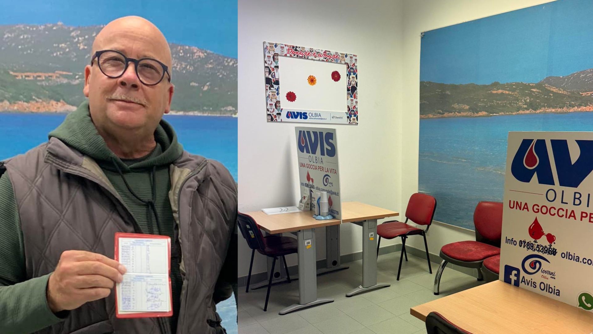 Da Oristano a Olbia con 150 donazioni di sangue: la lunga storia di solidarietà di Dante Meloni