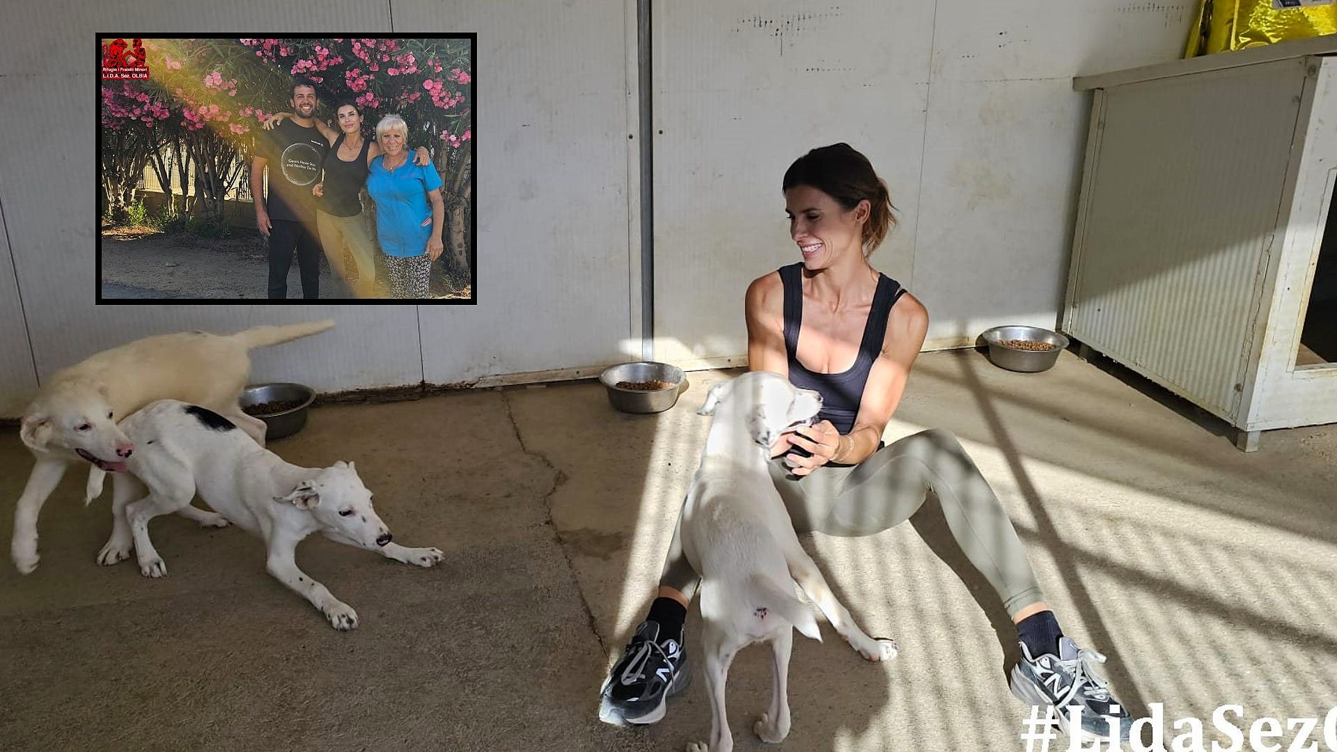 Elisabetta Canalis torna al rifugio LIDA di Olbia: dodici anni di amore per i 