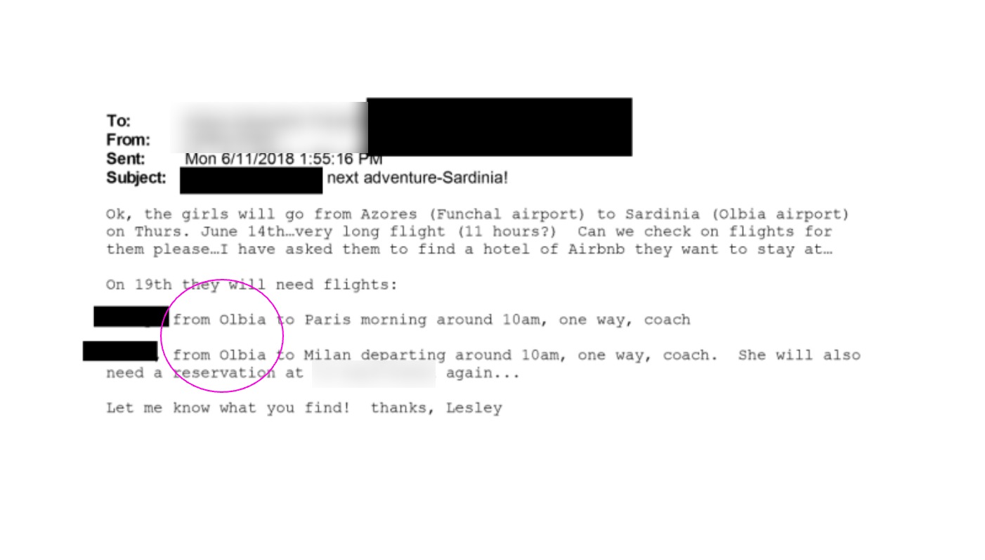 Olbia e la Sardegna nei file di Epstein: un crocevia di 