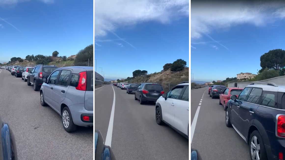 Olbia, ancora file chilometriche per il pellet: fino a 3 ore di attesa