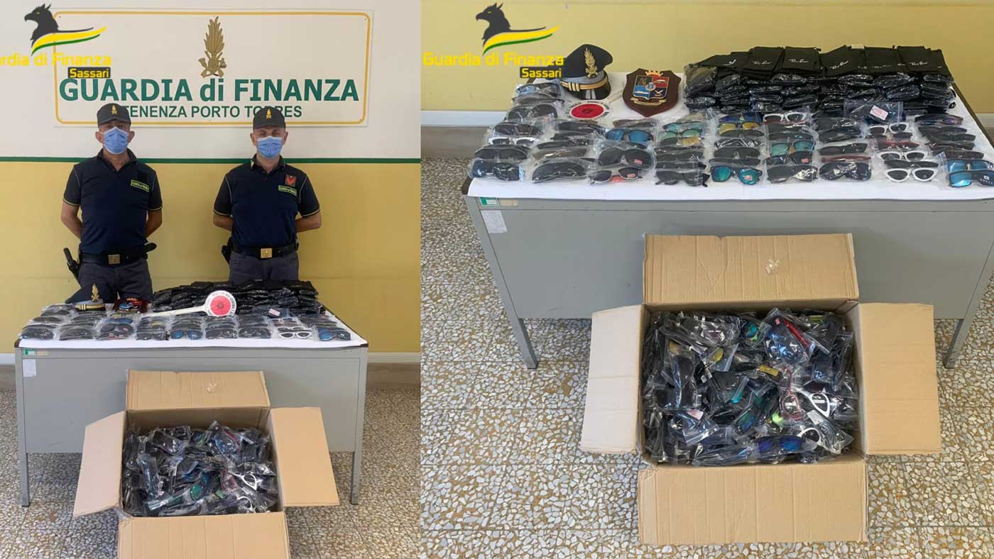 Nord Sardegna: sequestrati 1100 occhiali contraffatti