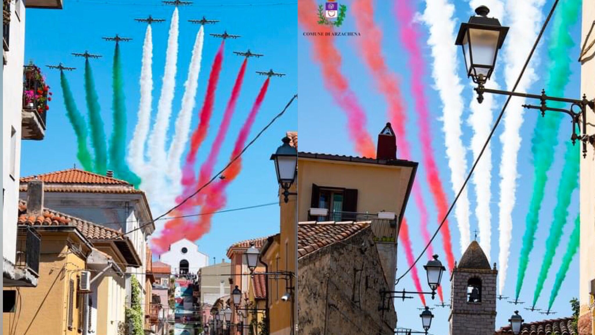 Arzachena: ecco lo spettacolo delle Frecce Tricolori