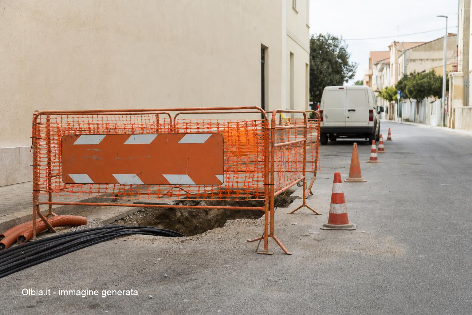 Olbia, via Giacomo Pala chiusa per i lavori alla linea elettrica