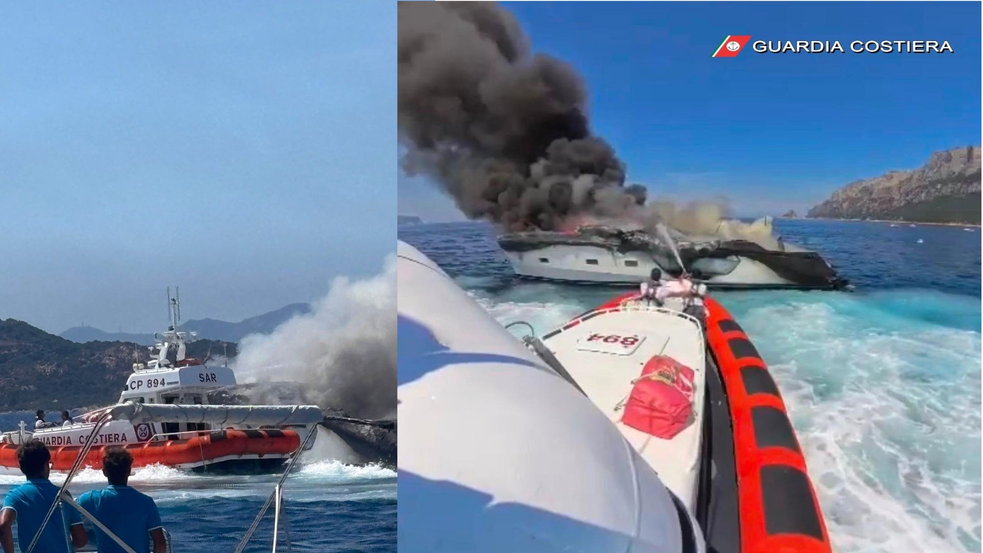 Yacht in fiamme davanti a Tavolara: imbarcazione affondata nell'area marina protetta
