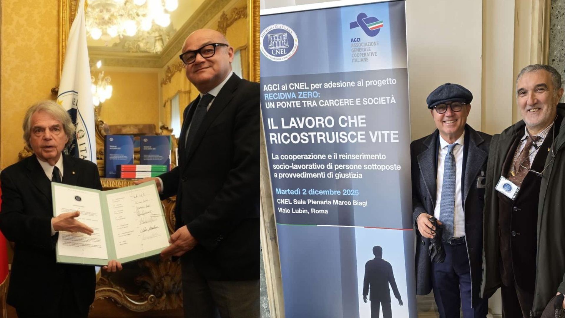 Fiori e Sanna a Roma per “ricostruire vite”: AGCI entra nel Protocollo Recidiva Zero del CNEL