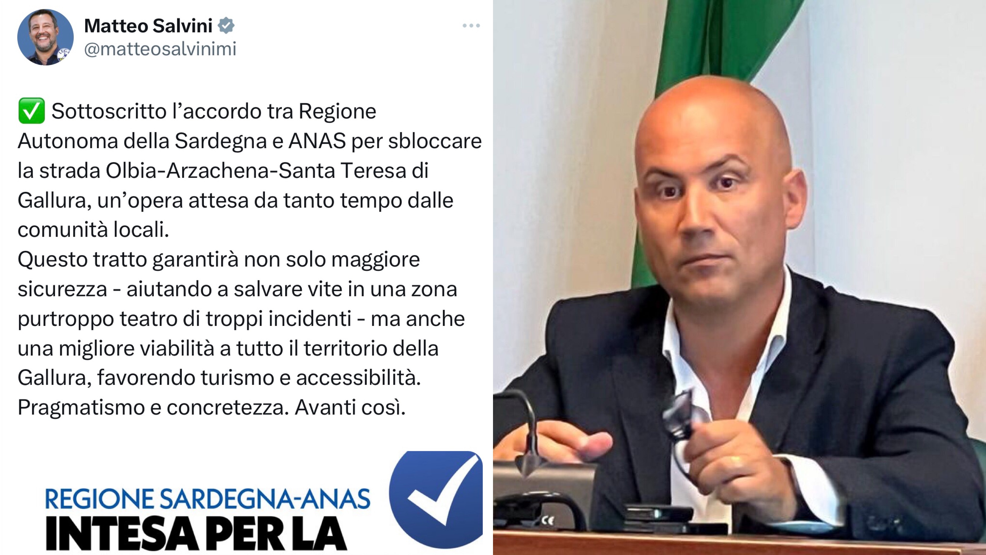 Olbia-Arzachena, spunta tweet di Salvini: 