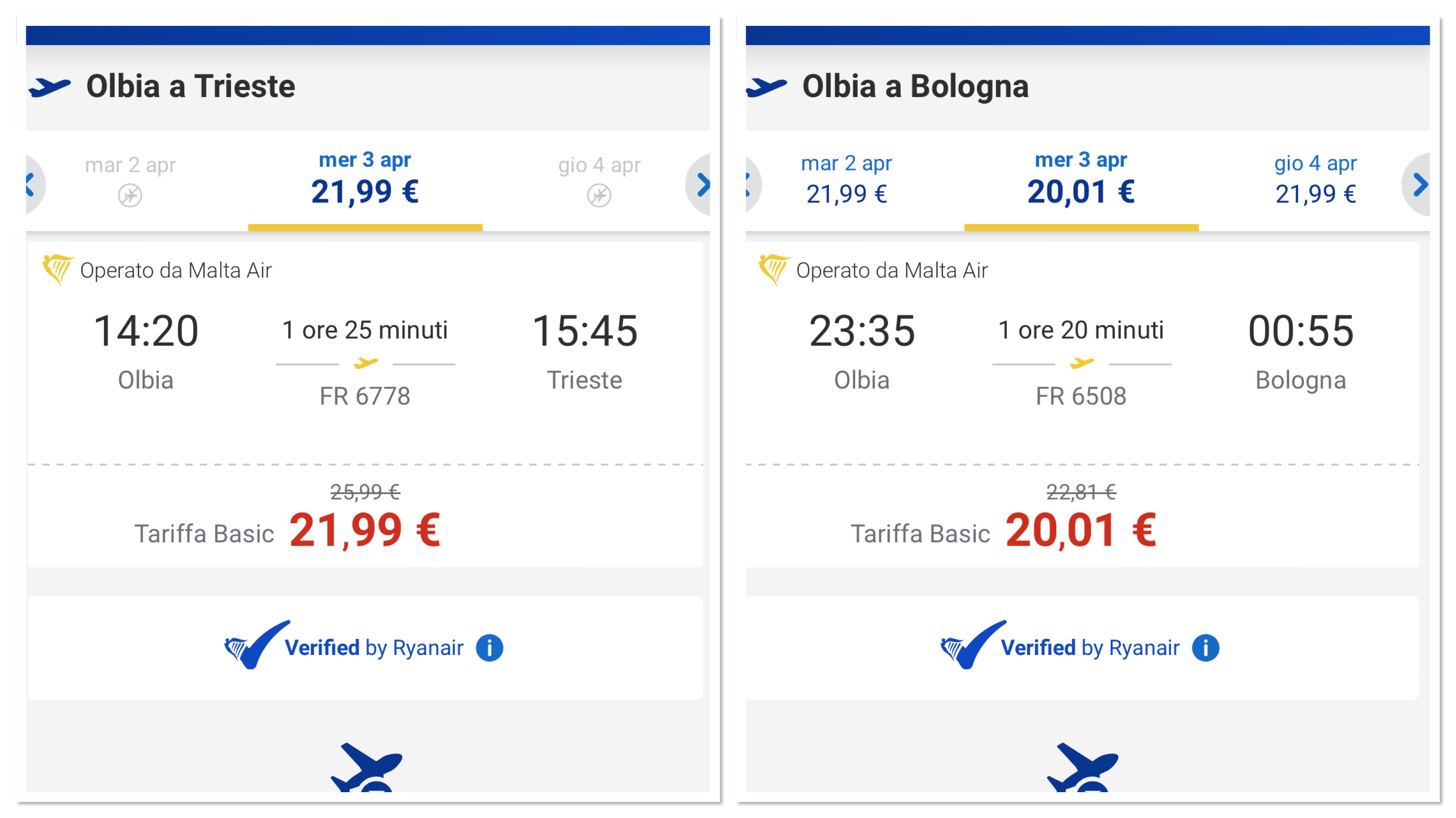 Olbia, Ryanair apre le tratte dal 3 aprile: fuori regione con meno di 30 euro