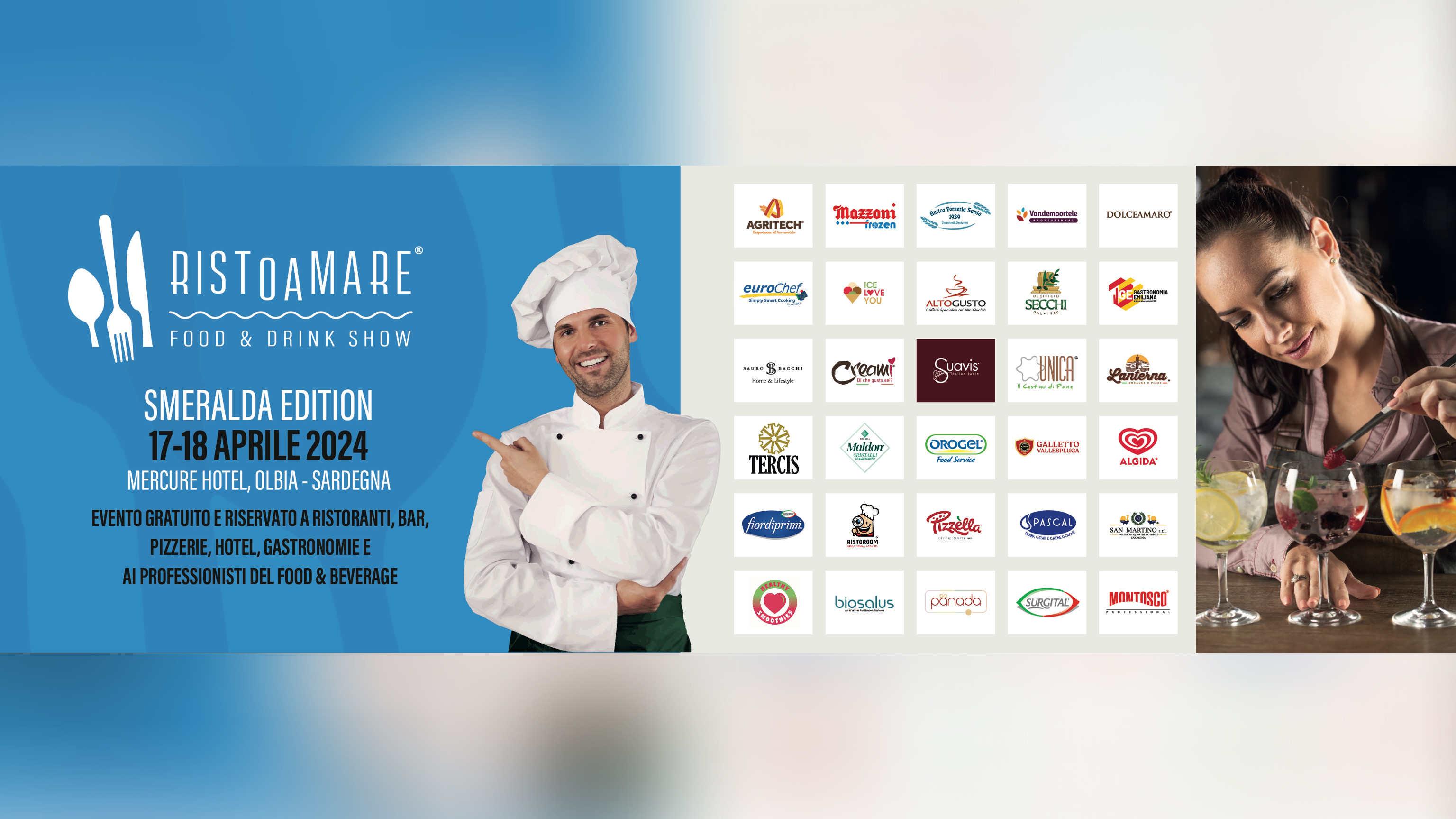 Ristoamare® il salone del Food, Beverage, Servizi e Attrezzature per il settore Ho.Re.Ca. sbarca ad Olbia