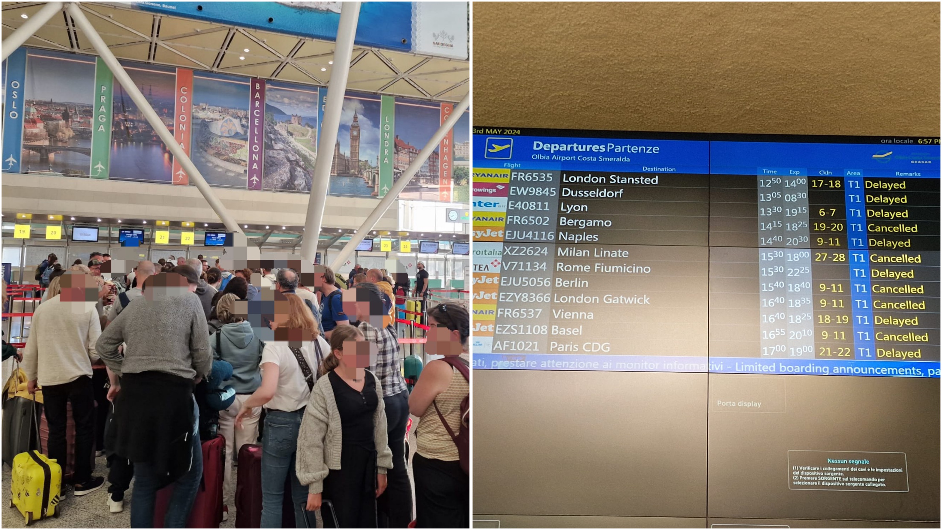 Olbia, incidente Aeroporto: le testimonianze dei passeggeri