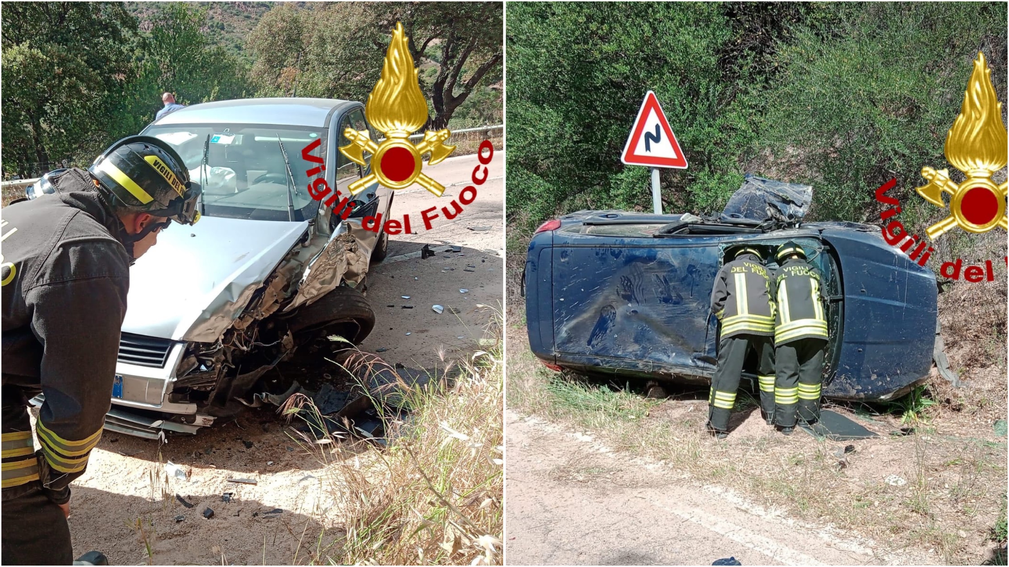 Scontro frontale tra due auto: ci sono tre feriti