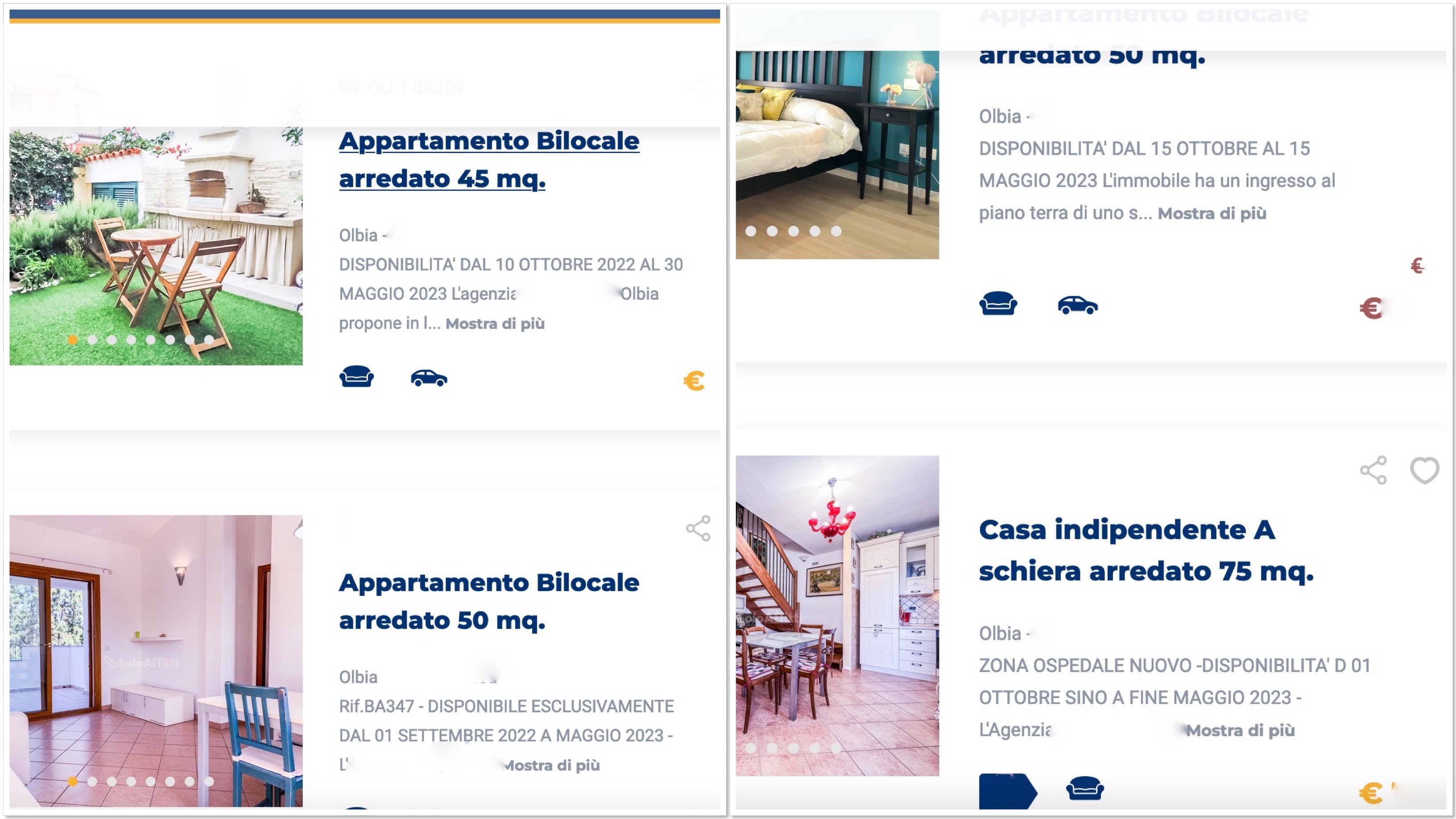 Olbia, è emergenza abitativa: affitti solo transitori e prezzi in aumento