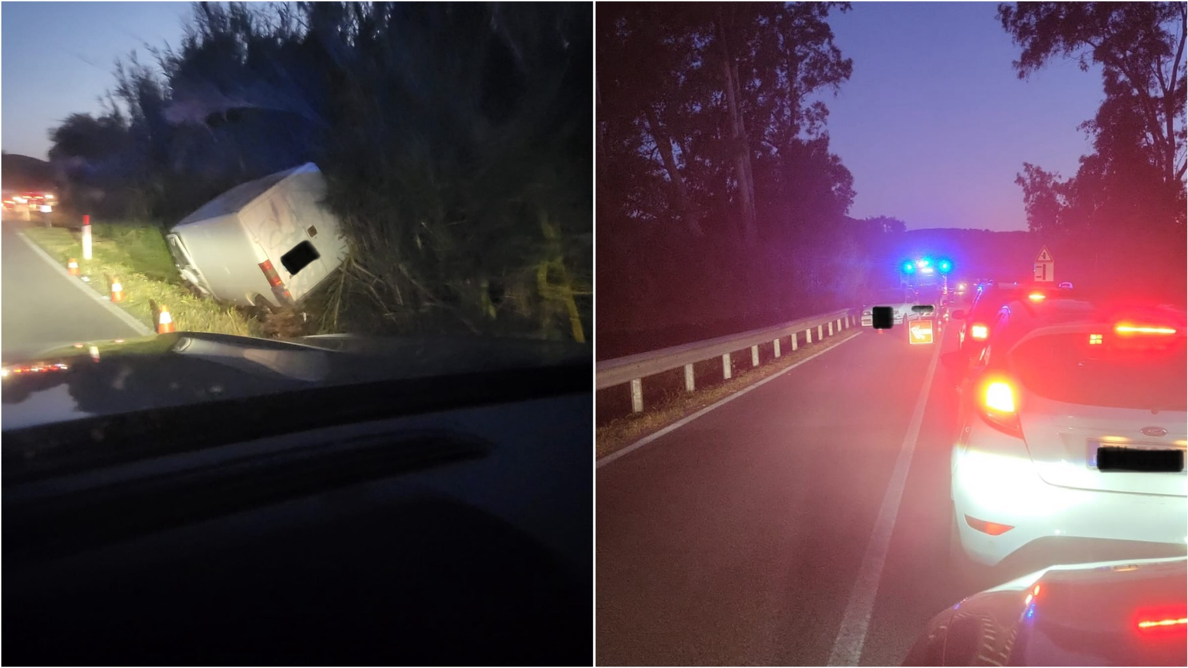 Olbia, grave incidente sulla strada SS 127: furgone finisce fuori strada