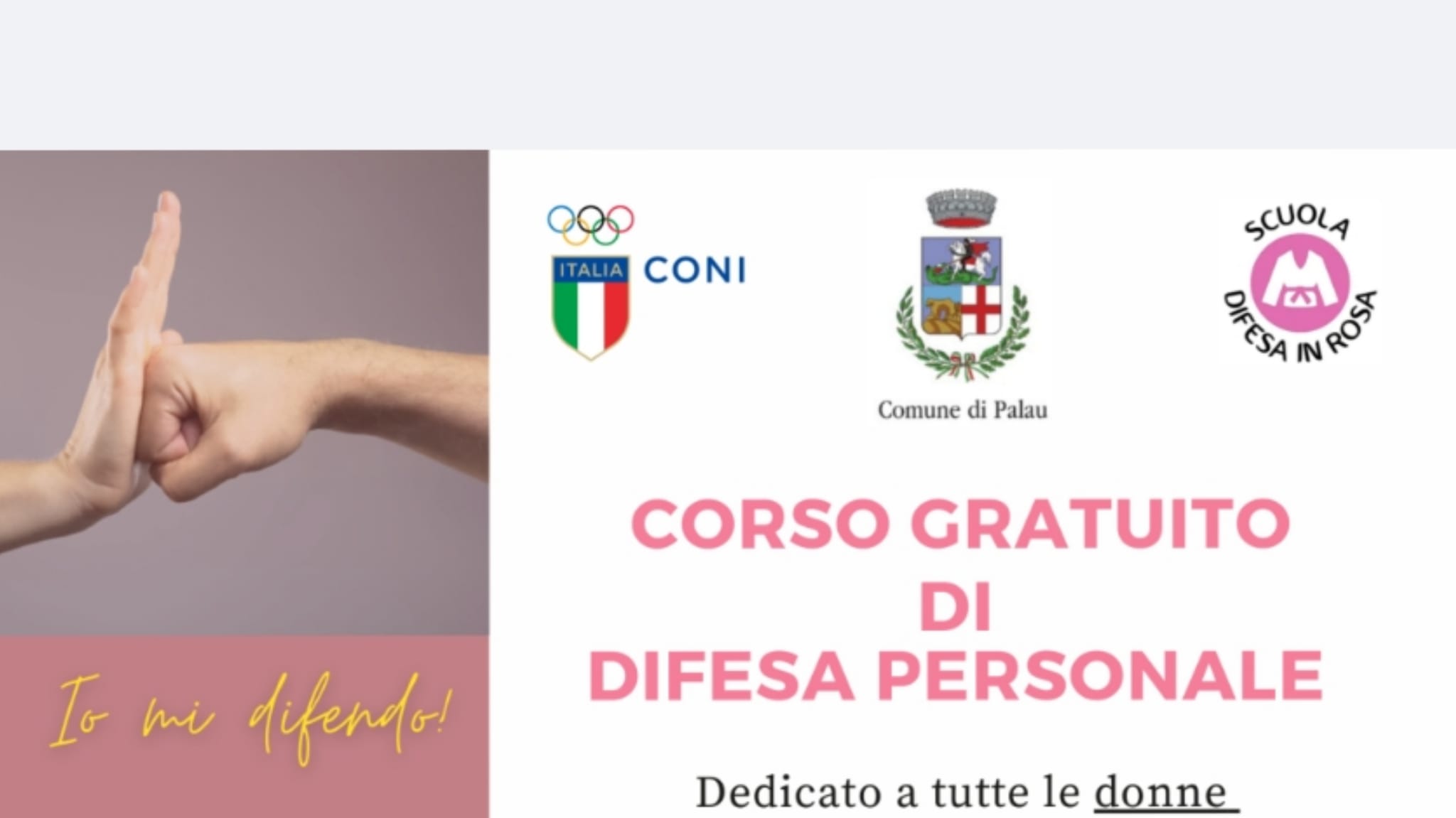 Palau, al via il corso gratuito per donne “Io mi difendo!”