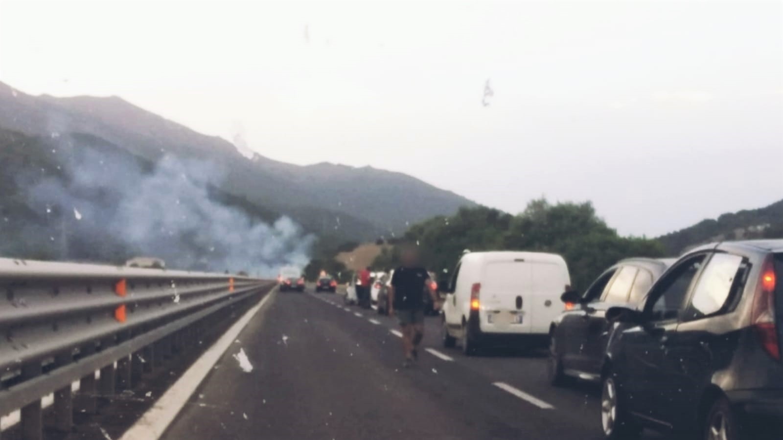 Paura per un incendio a ridosso della SS 131 Dcn 