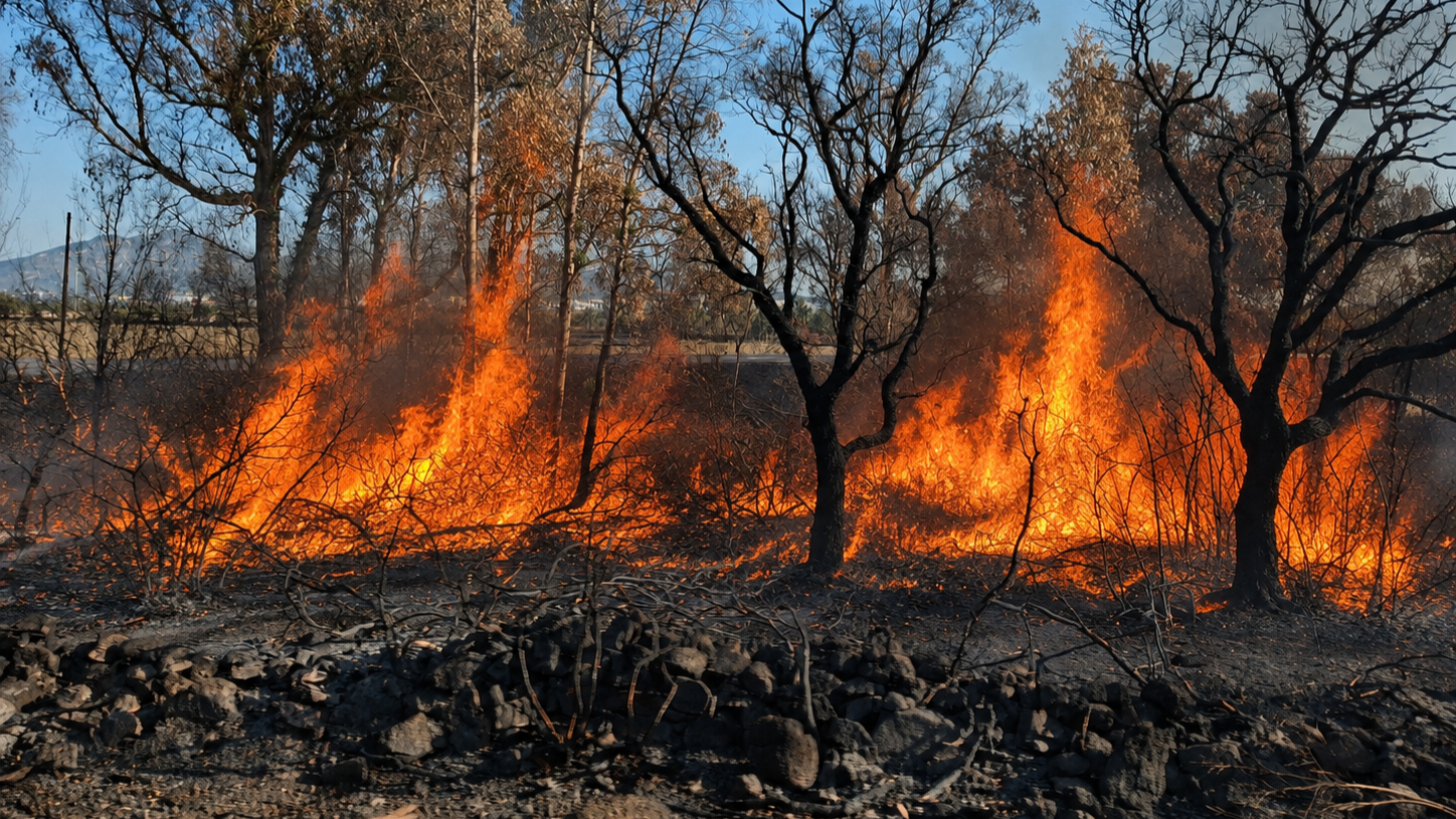 Olbia e Gallura: oggi rischio incendi alto, attenzione