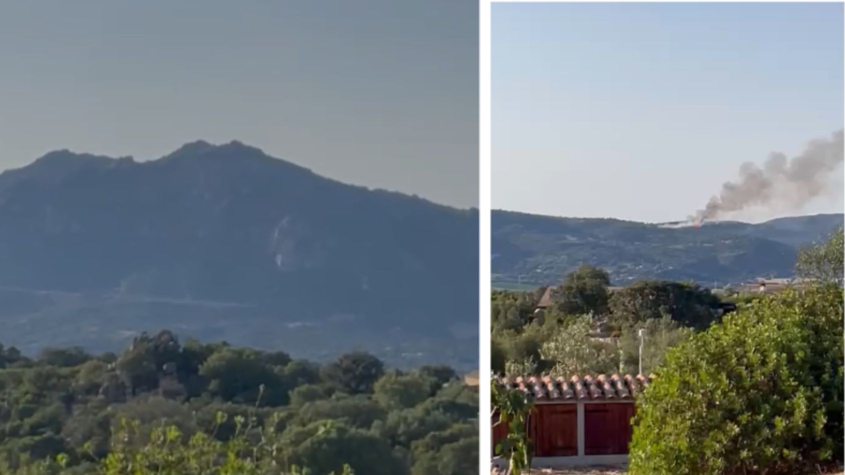 Flash | Incendio a Muddizza Piana, fiamme sul versante basso di Monte Pinu
