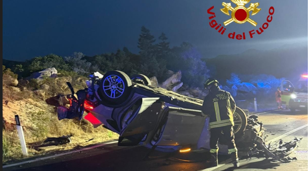 Auto si ribalta sulla SP59 bis a Liscia di Vacca: tre persone coinvolte