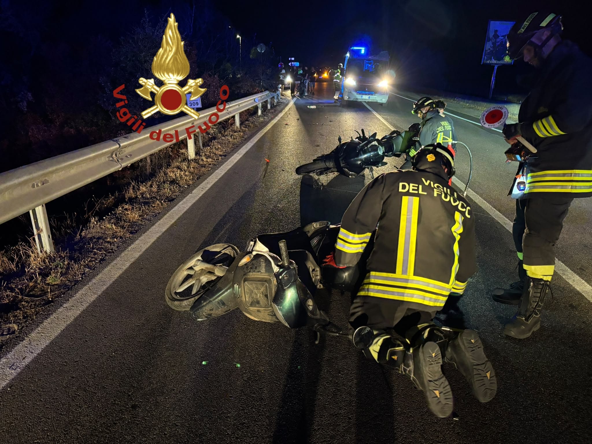 Olbia, scontro tra due moto: quattro motociclisti in ospedale