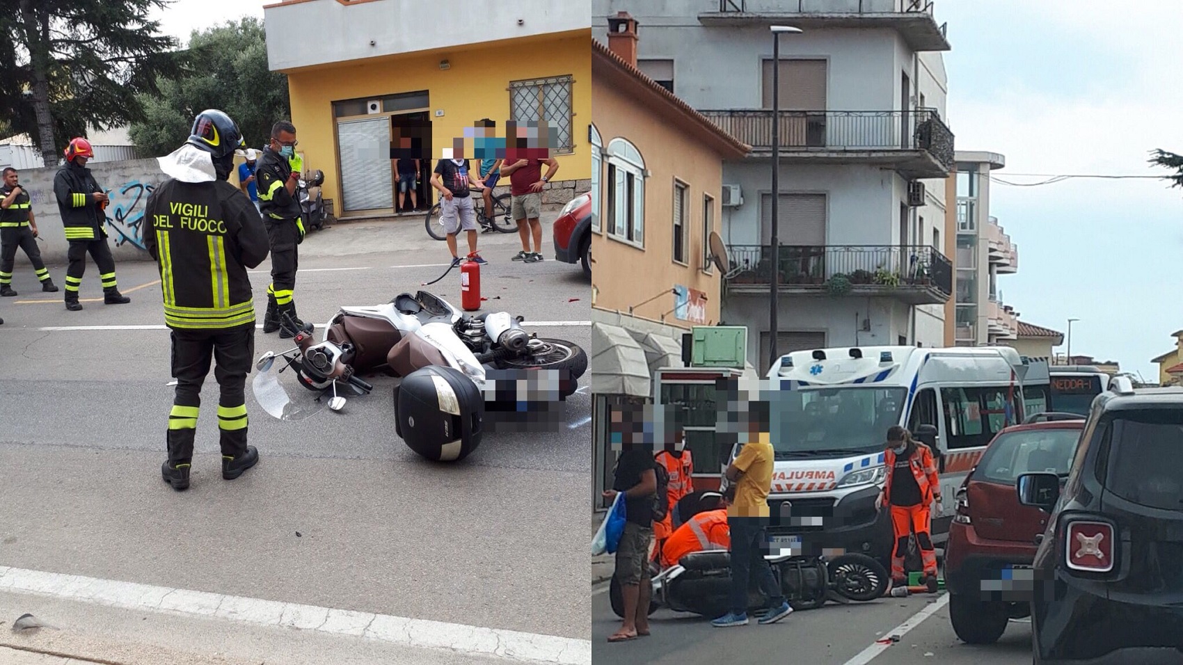 Olbia, scontro auto-moto in via Barcellona: un ferito