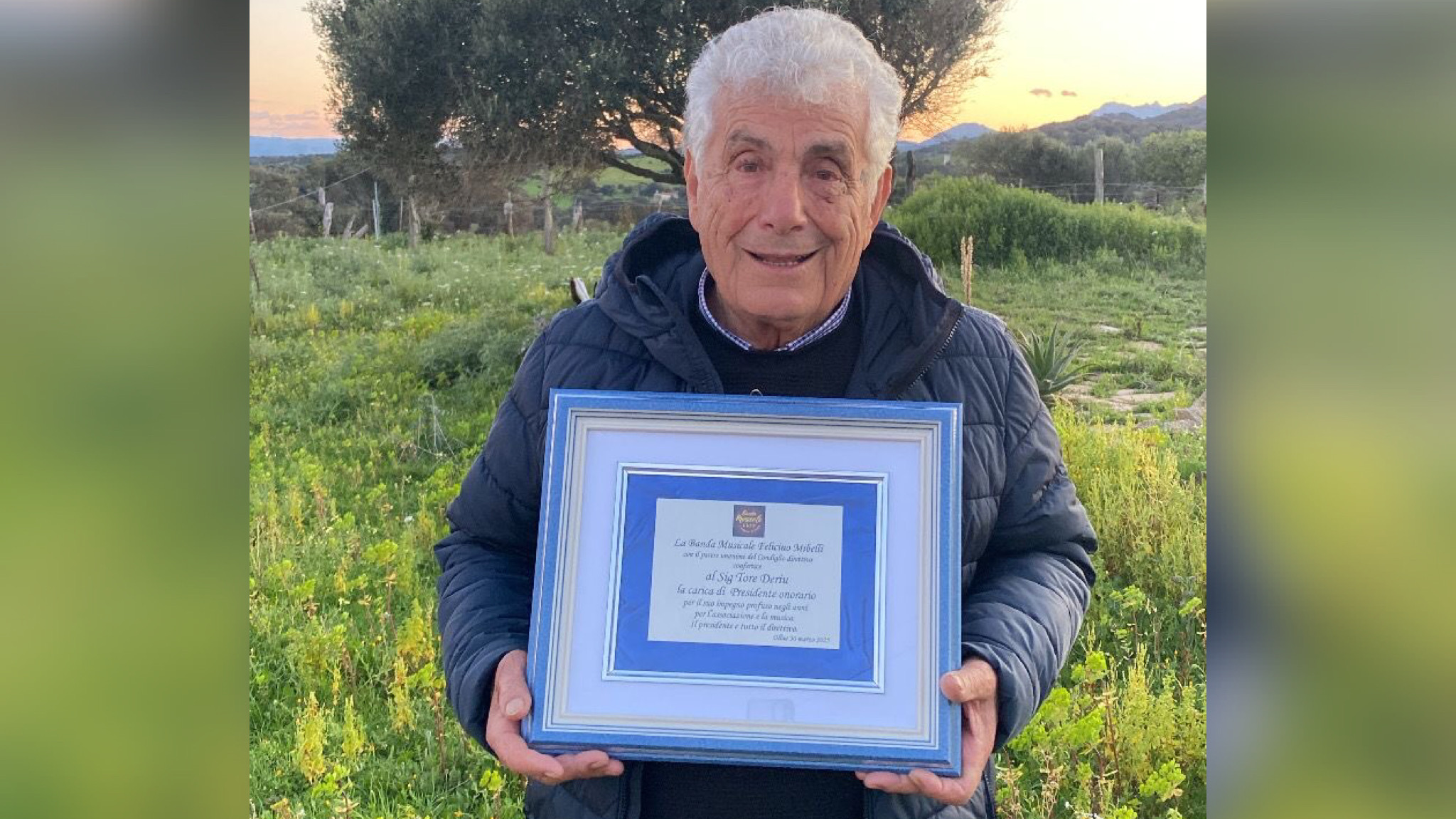 Olbia, un regalo per Tore Deriu: diventa presidente onorario della Banda Mibelli